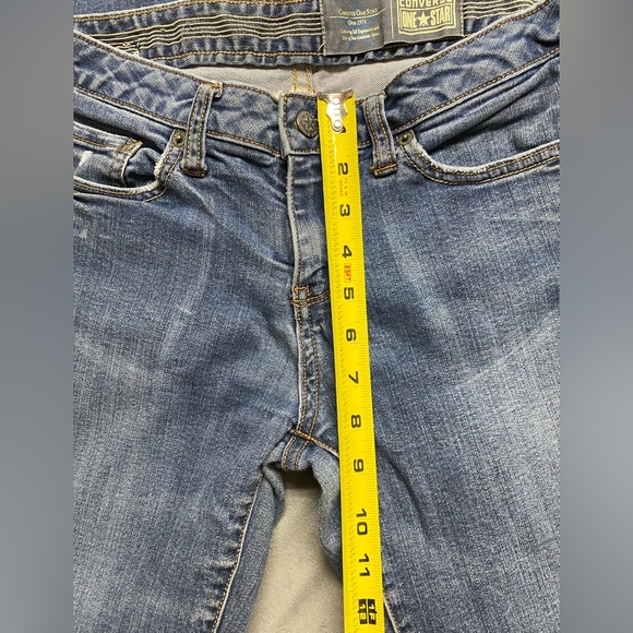 Converse One Star Jeans Womens Size 8 Blue Low Rise Straight Leg Stretch 30x31.5 - Picture 8 of 16